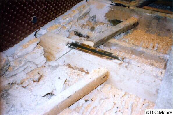 Save a Ceiling joist repair timber resin splice fitted and resin poured