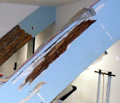 Glulam beam rot - in a gymnasium